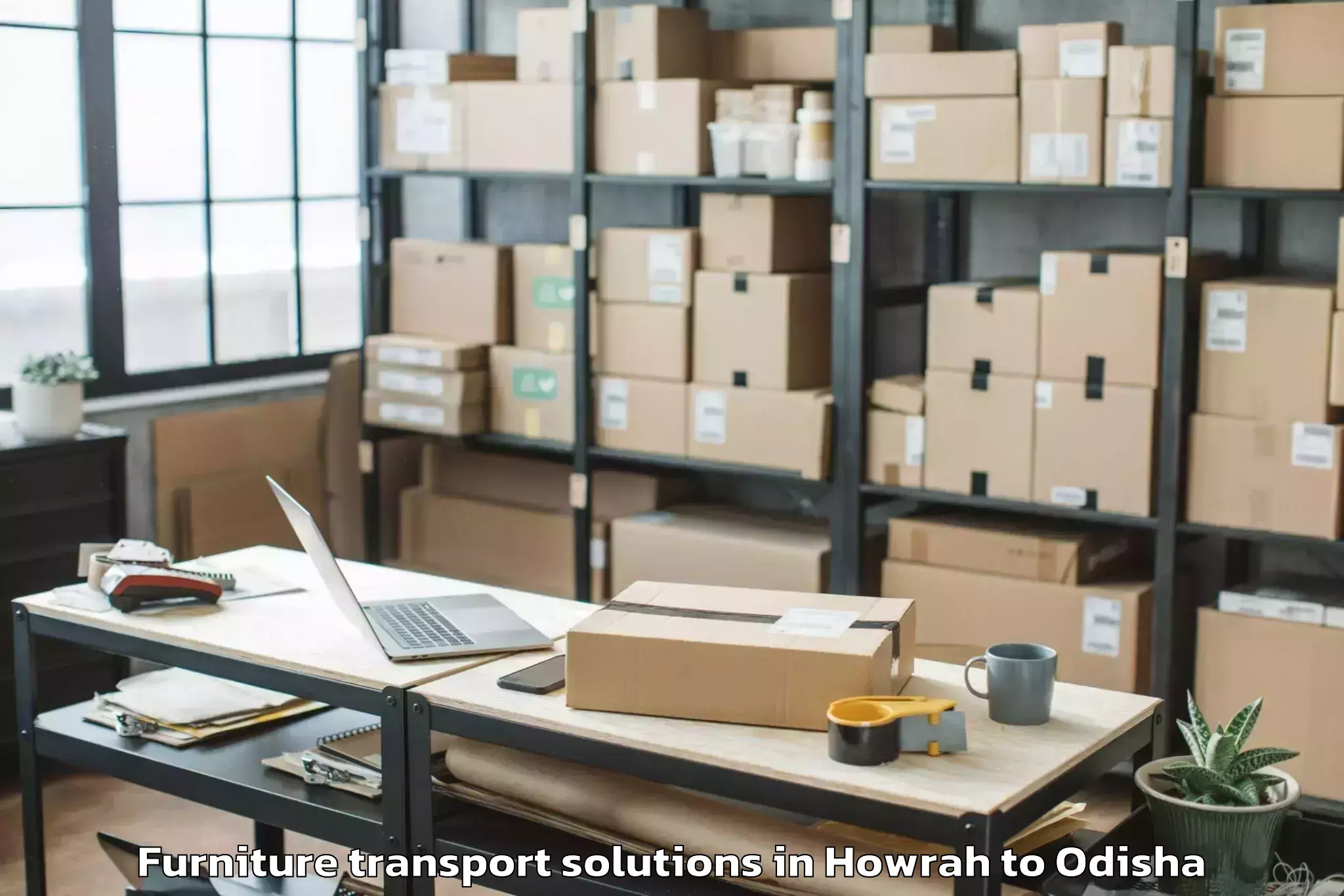 Book Howrah to Nimapada Furniture Transport Solutions Online